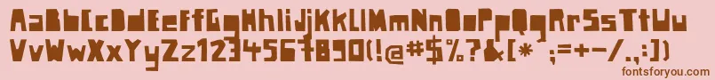 PaperjohnnydreiRegular Font – Brown Fonts on Pink Background