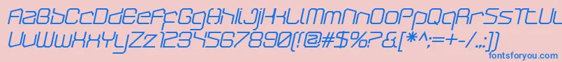 ArcticpatrolBolditalic Font – Blue Fonts on Pink Background