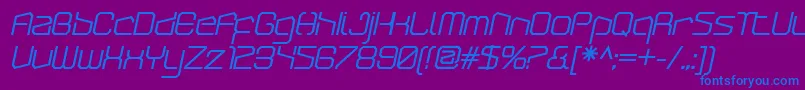 ArcticpatrolBolditalic Font – Blue Fonts on Purple Background