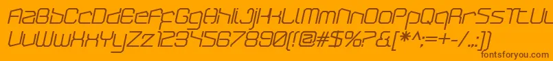 ArcticpatrolBolditalic Font – Brown Fonts on Orange Background