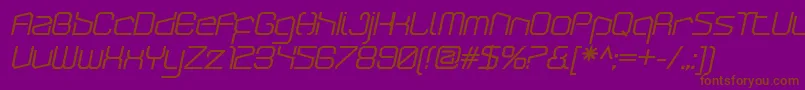 Шрифт ArcticpatrolBolditalic – коричневые шрифты на фиолетовом фоне