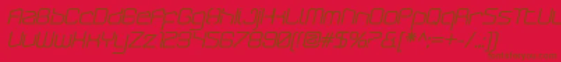 ArcticpatrolBolditalic Font – Brown Fonts on Red Background