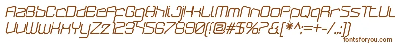 ArcticpatrolBolditalic Font – Brown Fonts on White Background