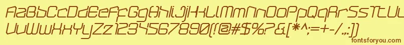 ArcticpatrolBolditalic Font – Brown Fonts on Yellow Background