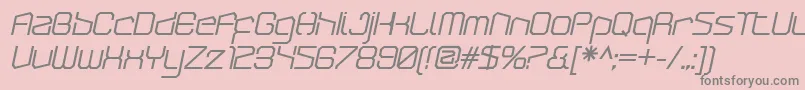 ArcticpatrolBolditalic Font – Gray Fonts on Pink Background