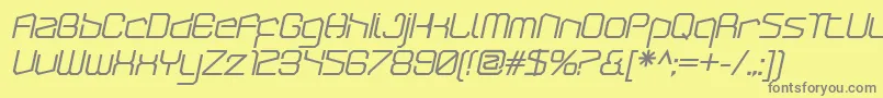 ArcticpatrolBolditalic Font – Gray Fonts on Yellow Background