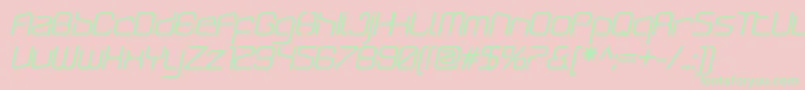 ArcticpatrolBolditalic-Schriftart – Grüne Schriften auf rosa Hintergrund
