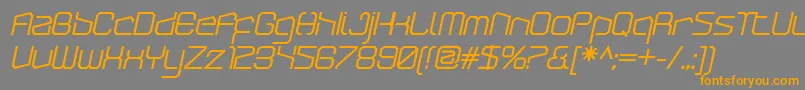 ArcticpatrolBolditalic Font – Orange Fonts on Gray Background