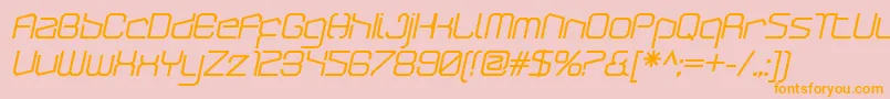 ArcticpatrolBolditalic Font – Orange Fonts on Pink Background