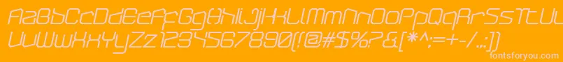 ArcticpatrolBolditalic Font – Pink Fonts on Orange Background