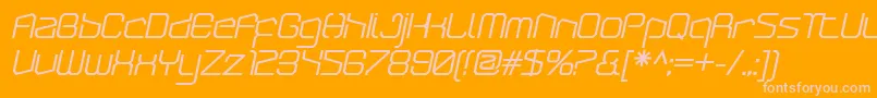 ArcticpatrolBolditalic-Schriftart – Rosa Schriften auf orangefarbenem Hintergrund