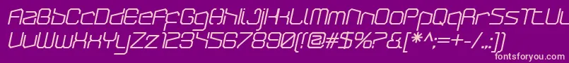 ArcticpatrolBolditalic Font – Pink Fonts on Purple Background