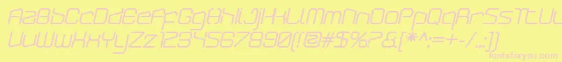 ArcticpatrolBolditalic Font – Pink Fonts on Yellow Background