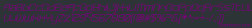 ArcticpatrolBolditalic Font – Purple Fonts on Black Background