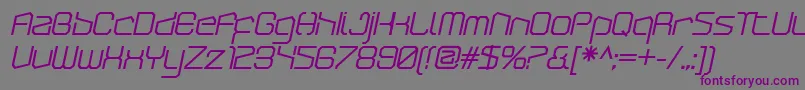 Шрифт ArcticpatrolBolditalic – фиолетовые шрифты на сером фоне