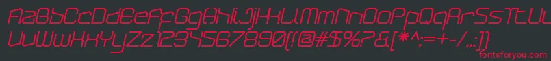 ArcticpatrolBolditalic Font – Red Fonts on Black Background