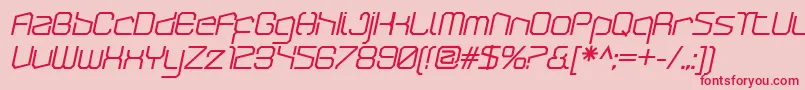 ArcticpatrolBolditalic Font – Red Fonts on Pink Background