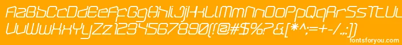 ArcticpatrolBolditalic Font – White Fonts on Orange Background