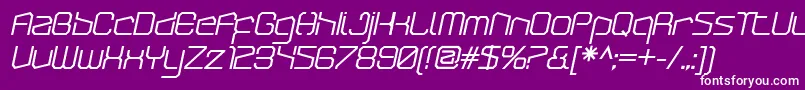 ArcticpatrolBolditalic Font – White Fonts on Purple Background