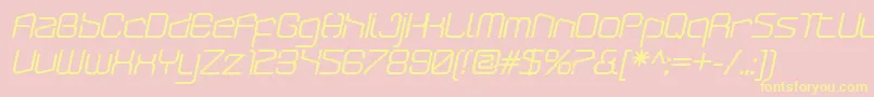 ArcticpatrolBolditalic Font – Yellow Fonts on Pink Background
