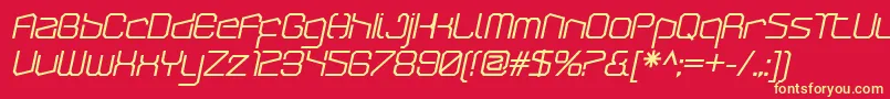 ArcticpatrolBolditalic Font – Yellow Fonts on Red Background