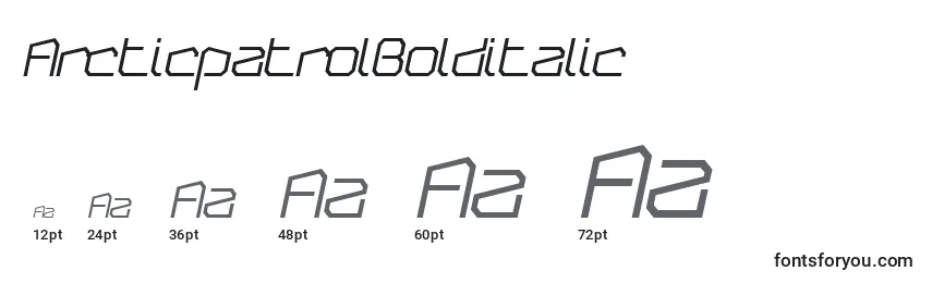 ArcticpatrolBolditalic Font Sizes