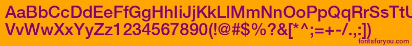 HelveticaneueltstdMd Font – Purple Fonts on Orange Background