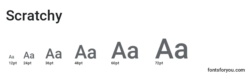 Scratchy Font Sizes