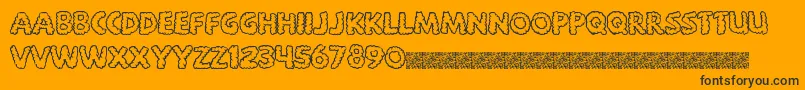 Шрифт Bigsmoke – чёрные шрифты на оранжевом фоне