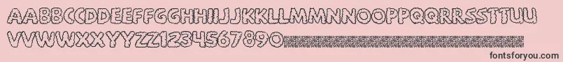 Bigsmoke-fontti – mustat fontit vaaleanpunaisella taustalla