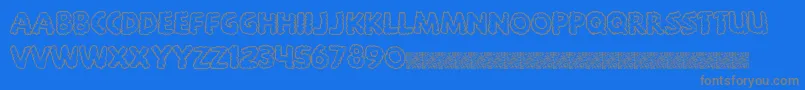 Bigsmoke-Schriftart – Graue Schriften auf blauem Hintergrund