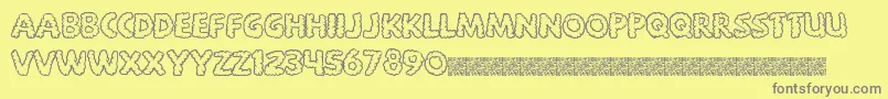 Bigsmoke-Schriftart – Graue Schriften auf gelbem Hintergrund