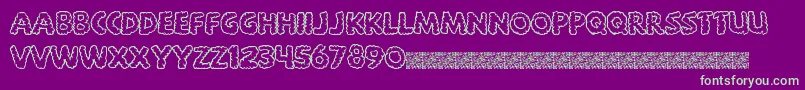 Bigsmoke-fontti – vihreät fontit violetilla taustalla
