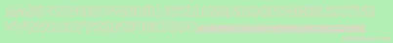 Bigsmoke-fontti – vaaleanpunaiset fontit vihreällä taustalla