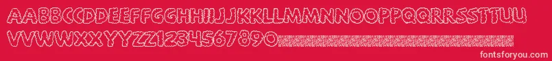 Czcionka Bigsmoke – różowe czcionki na czerwonym tle