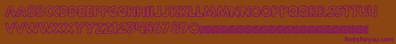 Bigsmoke Font – Purple Fonts on Brown Background