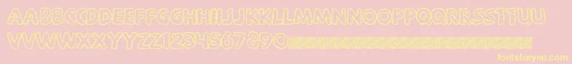 Bigsmoke Font – Yellow Fonts on Pink Background