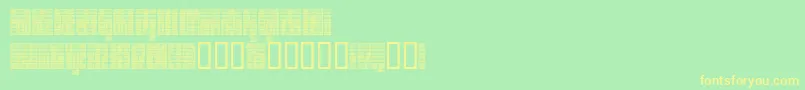 Deetc Font – Yellow Fonts on Green Background