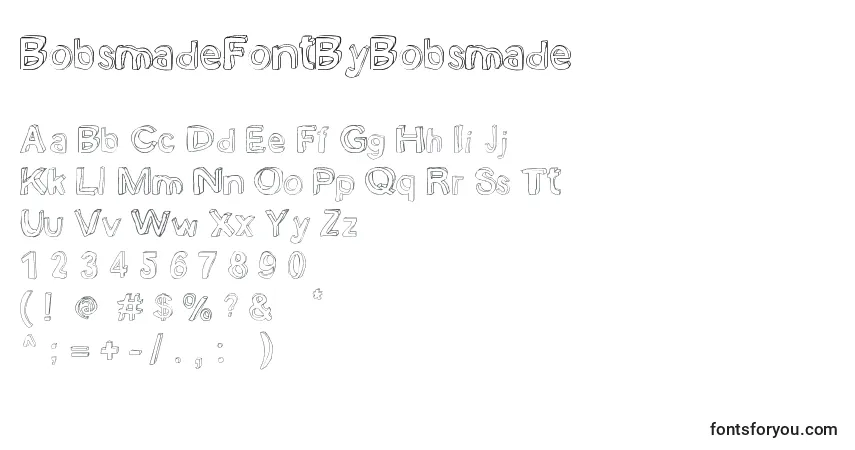 Schriftart BobsmadeFontByBobsmade – Alphabet, Zahlen, spezielle Symbole