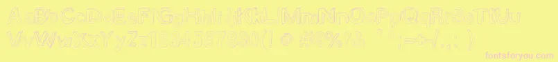 BobsmadeFontByBobsmade-Schriftart – Rosa Schriften auf gelbem Hintergrund