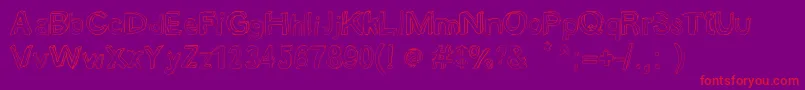 BobsmadeFontByBobsmade-Schriftart – Rote Schriften auf violettem Hintergrund