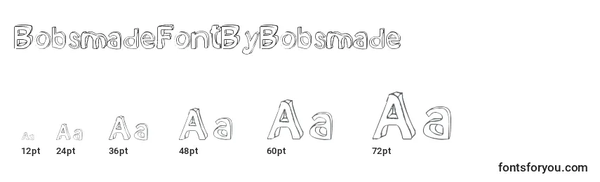 BobsmadeFontByBobsmade-fontin koot