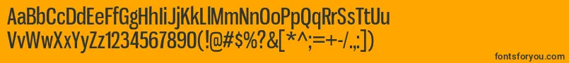 GnuolaneRg Font – Black Fonts on Orange Background