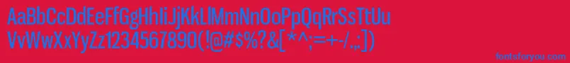 GnuolaneRg Font – Blue Fonts on Red Background