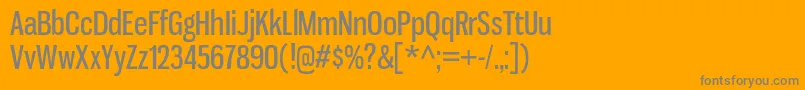 GnuolaneRg Font – Gray Fonts on Orange Background