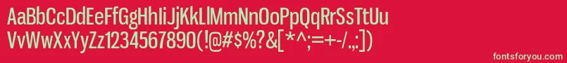 GnuolaneRg Font – Green Fonts on Red Background