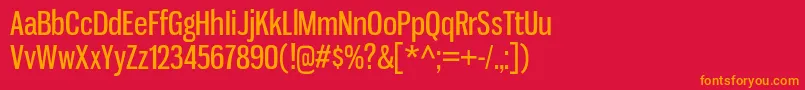 GnuolaneRg Font – Orange Fonts on Red Background
