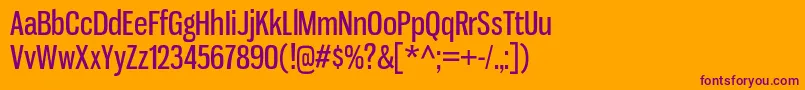 GnuolaneRg Font – Purple Fonts on Orange Background