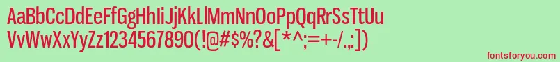 GnuolaneRg Font – Red Fonts on Green Background