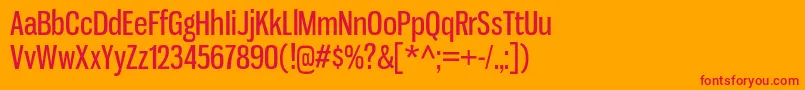 GnuolaneRg Font – Red Fonts on Orange Background